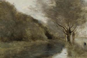 靠近吉索尔；柳树和河流，早晨的效果(Près Gisors; Saulaie Et Rivière, Effet Du Matin)