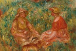 两个女孩在草地上(Deux Filles Dans Un Pré )