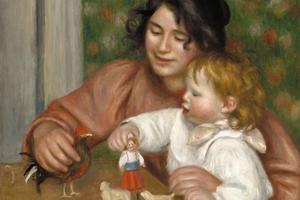 拿着玩具的孩子——加布里埃尔和艺术家的儿子简(Child with Toys - Gabrielle and the Artist's Son, Jean )