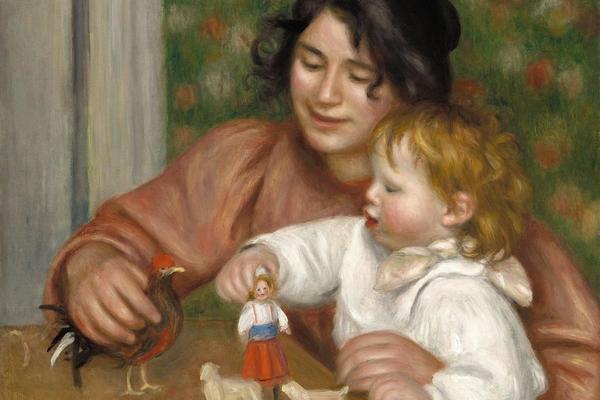 拿着玩具的孩子——加布里埃尔和艺术家的儿子简(Child with Toys - Gabrielle and the Artist's Son, Jean )