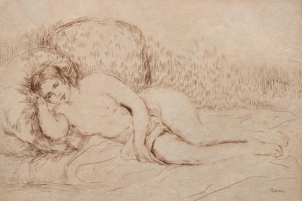 裸体女人躺下(Femme nue couchée )
