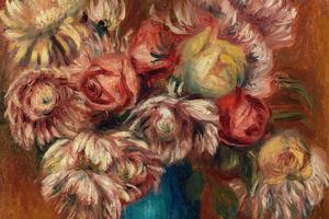 绿色花瓶里的花(Flowers in a Green Vase )