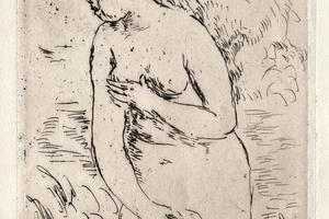 洗澡者站到膝盖(Bather Standing Up to Her Knees )