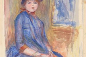 穿着蓝色连衣裙的年轻女孩(Young Girl in a Blue Dress )