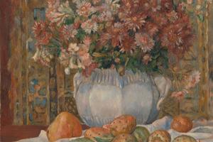 鲜花和仙人球静物(Still Life with Flowers and Prickly Pears )
