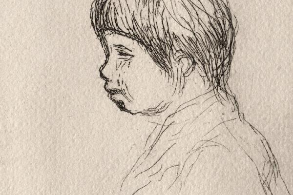 克劳德·雷诺瓦，艺术家的儿子，侧面(Claude Renoir, the Artist's Son, in Profile )