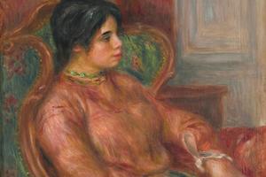坐在绿色椅子上的女人(Femme au Fauteuil Vert )