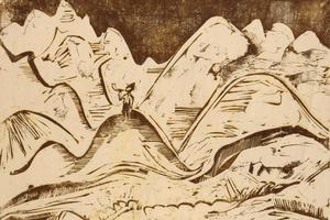 带吹牧羊人的风景(Landschaft mit blasendem Hirten )