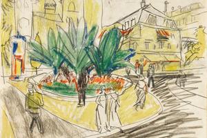 德累斯顿阿尔伯茨广场的酒吧(The Bosquet In Albertplatz In Dresden )