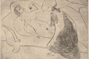 女孩，用另一个偷走她的美貌(Girl, with Another Rubbing Her Belly )