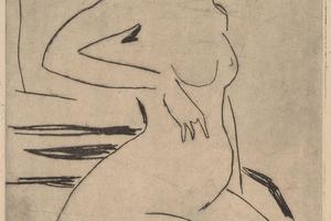 女性裸体座椅(Female Nude Seated )