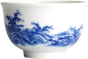 赏瓷观窑海浪纹杯