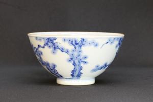 谷雨山房青花松虬图圆融杯