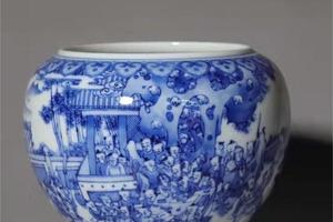 青花百子图水洗