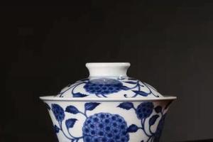 立明堂绣球花盖碗