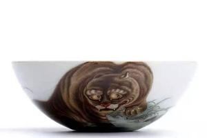 艺林堂虎虎生威卧足杯
