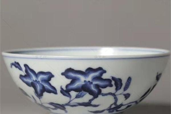 志纯窑青花栀子花宽口杯