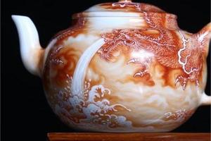 艺林堂矾红龙腾致雨笑隐壶
