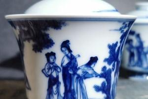 朴真窑柴烧汉宫春晓二才盖碗