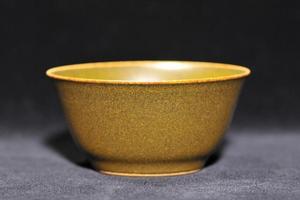 赏瓷观窑茶叶末敞口杯