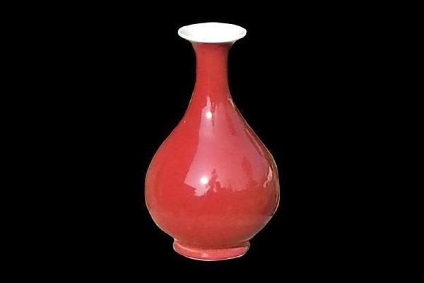 赏瓷观窑霁红玉壶春瓶