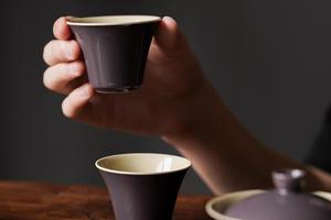 南山云泊玄天紫马蹄反口杯