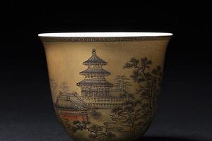 秦淮积盛艺林藏珍金地楼阁花神杯