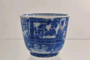 九本造物兰亭集贤图直筒杯