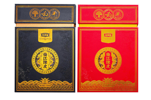 柑润堂 2016年新会梅江陈皮纯干仓陈皮送礼广东特产玻璃装礼盒装150克 典藏黑