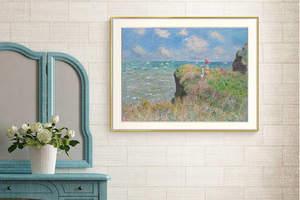 莫奈-度假小屋 海边风景 博物馆级复刻版画 现代客厅餐厅装饰画