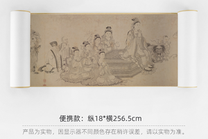 李公麟《维摩演教图》简版手卷，博物馆级原作超清复刻，宣纸画芯