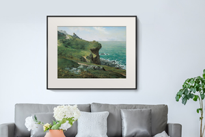 米勒-克里夫斯海岸 博物馆级复刻版画 客厅玄关画卧室轻奢风挂画