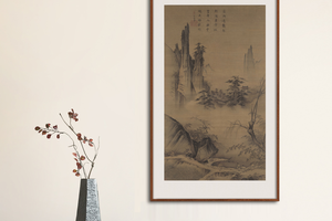 宋·马远《踏歌图》挂轴镜芯，原作超清复刻，仿古绢丝画芯