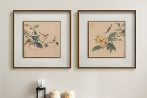 林椿-工笔花鸟 博物馆复刻版画 新中式餐厅装饰画挂画故宫名画