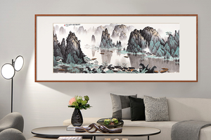 白雪石-漓江山水 博物馆复刻版画 新中式客厅装饰画书房挂画