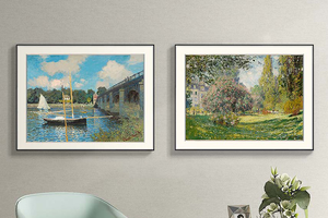 莫奈油画风景名作 博物馆级复刻版画 印象派客厅装饰画玄关挂画