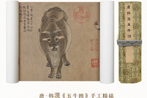 唐·韩混《五牛图》手卷特制宣纸画芯原作1:1超清复刻精裱