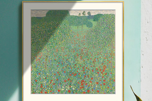 克里姆特花田 现代餐厅玄关装饰画油画书房卧室简约风格挂画