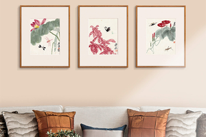 齐白石-可惜无声 博物馆复刻版画 新中式客厅装饰画挂画花鸟画