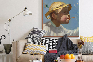 保罗•皮尔-泡泡男孩 博物馆级复刻版画 儿童房装饰画卧室挂画