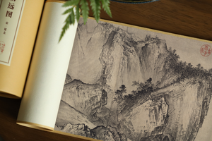 宋·夏圭《溪山清远图》手卷 特制宣纸画芯 原作超清复刻精裱