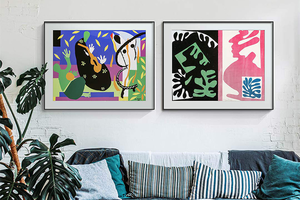 马蒂斯剪纸艺术 博物馆级复刻版画 餐厅客厅装饰画玄关抽象挂画