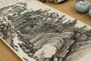 沈周《马嵬八景》简版手卷，原作超清复刻，特制宣纸画芯手工托裱