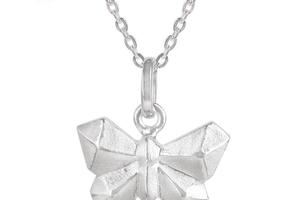 PH7 银饰品925银项链女日韩甜美手工蝴蝶银吊坠锁骨链送女友礼物 