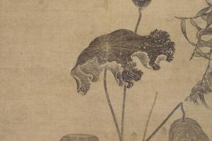莲池水禽图