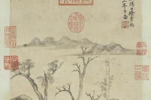 明溪山亭子图