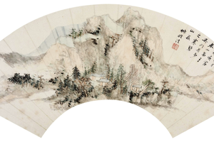 山水 扇面