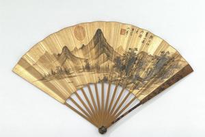 夏山过雨并自书七言律诗图