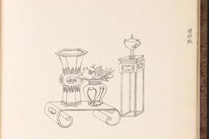线描各类船只家具杂耍人物巨幅图册