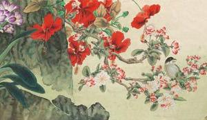 大幅工笔图花鸟-1